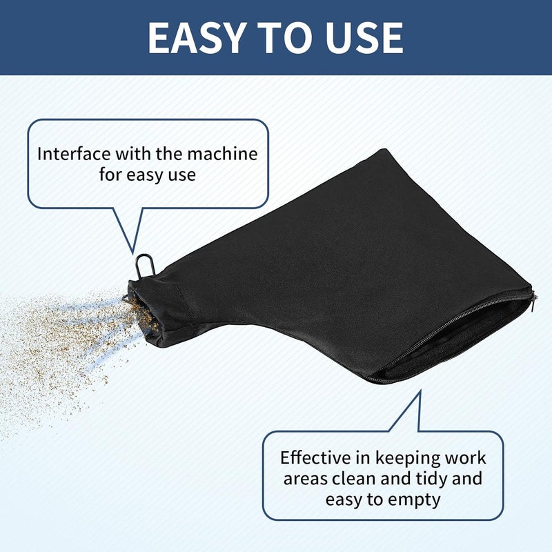 CCTIVED Miter Saw Dust Bag for 255, 2 Pack Dust Collector Bags with Zipper and Wired Adjustable Stand, Compatible with Ryobi, Dewalt, Craftsman, Belt Sander, Fits 1-1/2" to 2" Dust Port Miter Saws - Image 2